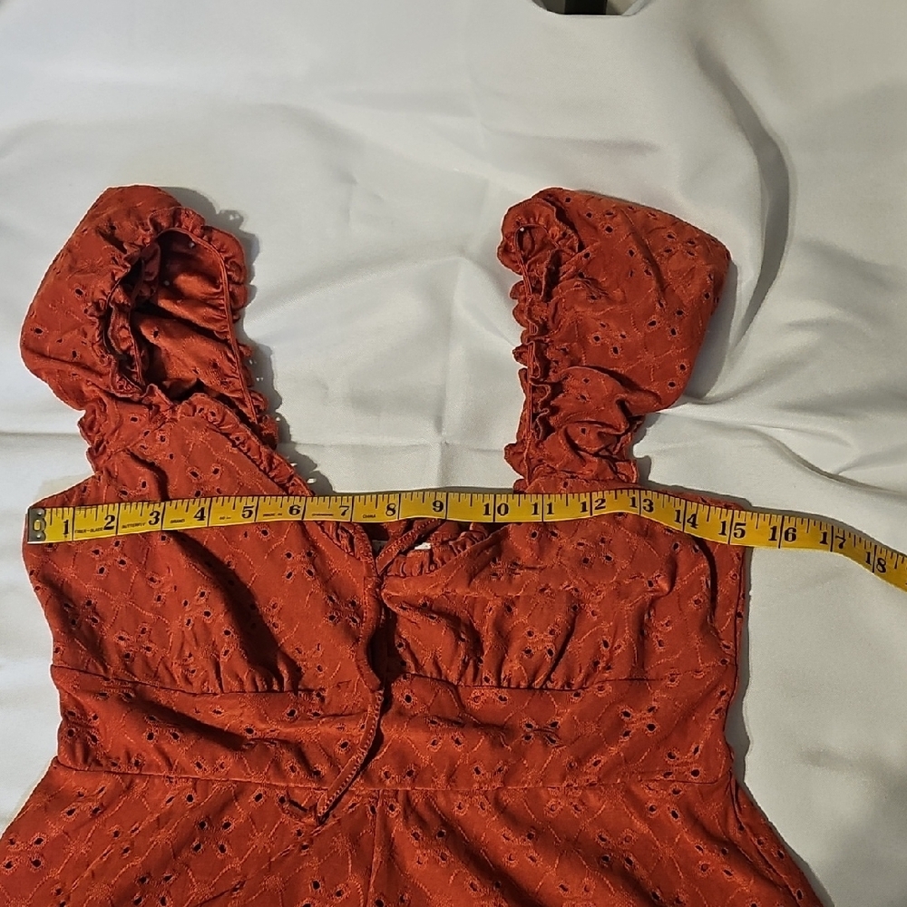 Heart & Heels Ruffled Rust Romper - Picture 6 of 9